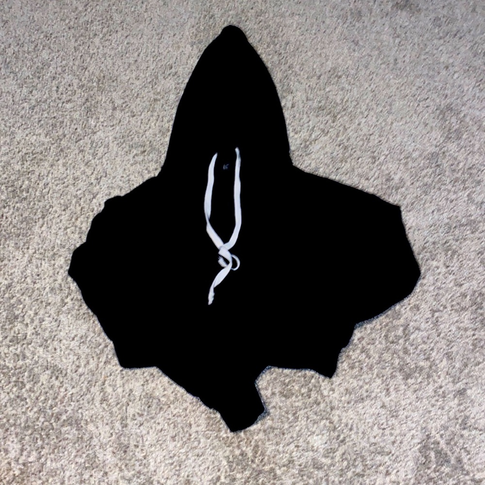 black crop hoodie